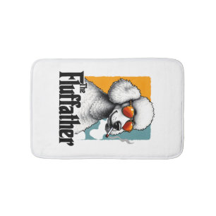 Der Fluffather Pudel Vintage Lustiger Hund Mafia V Badematte
