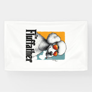 Der Fluffather Pudel Vintage Lustiger Hund Mafia V Banner