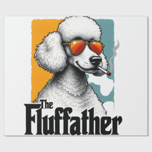 Der Fluffather Pudel Vintage Lustiger Hund Mafia V Geschenkpapier