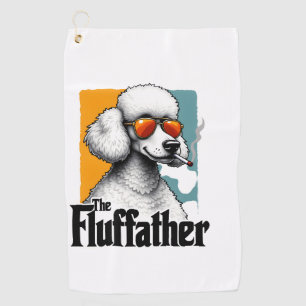 Der Fluffather Pudel Vintage Lustiger Hund Mafia V Golfhandtuch