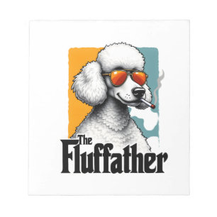 Der Fluffather Pudel Vintage Lustiger Hund Mafia V Notizblock