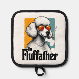 Der Fluffather Pudel Vintage Lustiger Hund Mafia V Topflappen