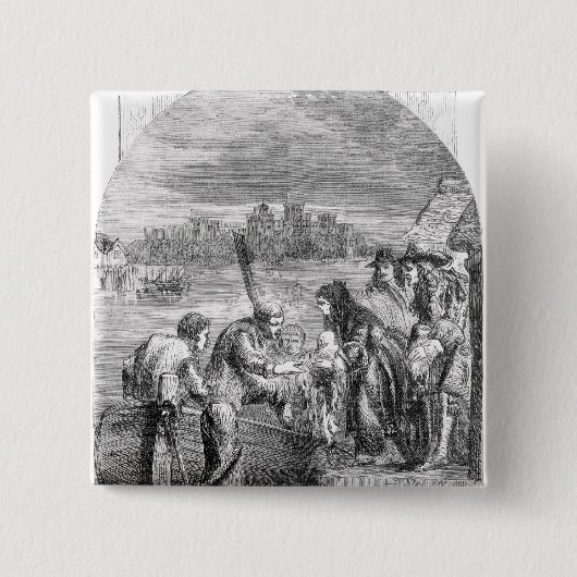 Der Flug der Königin von James II Button (Vorderseite)