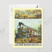 Der Flug der schnellen Post Postkarte (Vorne/Hinten)