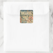Der Flug des Helden, Franco-Flandern Quadratischer Aufkleber (Tasche)