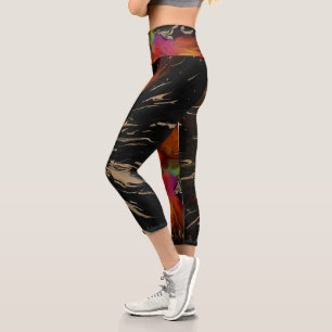 Der Flug des Phönix – Feurige abstrakte Wiedergebu Capri Leggings