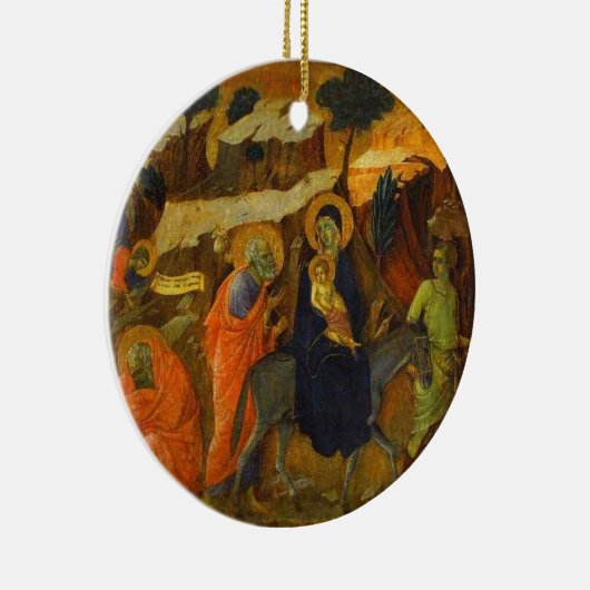 Der Flug in Ägypten durch Duccio schöne Kunst Keramik Ornament (Rechts)