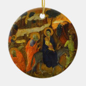 Der Flug in Ägypten durch Duccio schöne Kunst Keramik Ornament (Vorne)