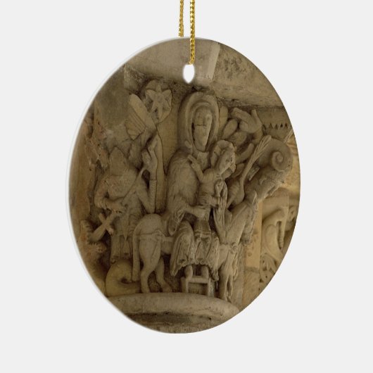 Der Flug in Ägypten, Spalten-Hauptstadtsentlastung Keramikornament (Rechts)