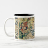 Der Flug in Ägypten und die Verehrung von Zweifarbige Tasse (Links)