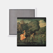 Der Flug nach Ägypten im 15. Jahrhundert Magnet (Vorderseite/Rückseite)