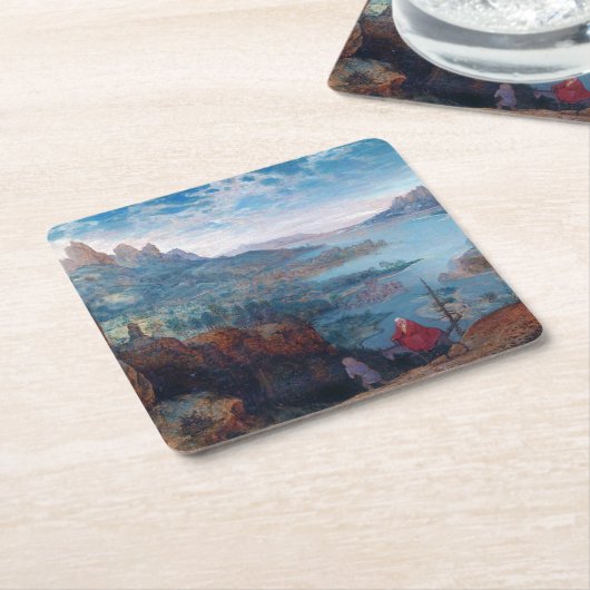 Der Flug nach Ägypten, Pieter Bruegel Rechteckiger Pappuntersetzer (angewinkelt)