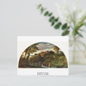 Der Flug nach Ägypten von Carracci Annibale Postkarte (Stehend Vorderseite)