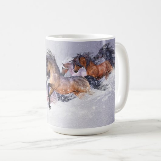Der Flug-Tasse des Winters Kaffeetasse (VorderseiteRechts)