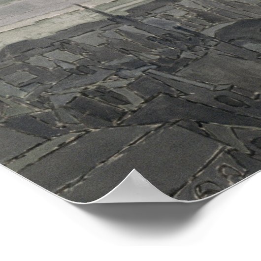 Der Flug von Faust und Mephistopheles, 1896 Poster (Ecke)