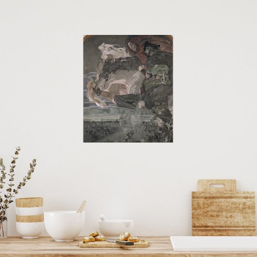 Der Flug von Faust und Mephistopheles, 1896 Poster (Küche)