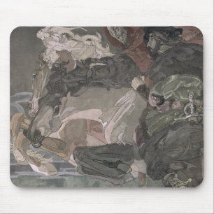 Der Flug von Faust und von Mephistopheles, 1896 Mousepad