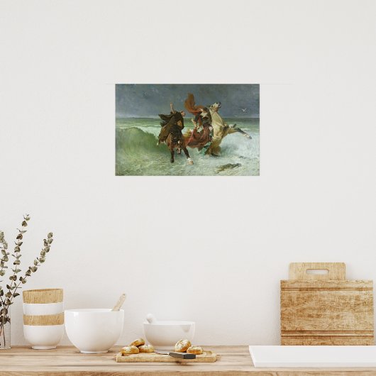 Der Flug von Gradlon Mawr c.1884 Poster (Küche)