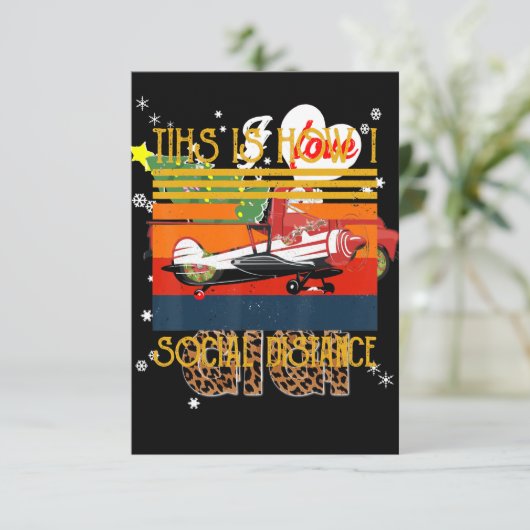 Der Flugzeugpilot ist so lustig Einladung (Stehend Vorderseite)