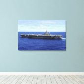 Der Flugzeugträger USS Abraham Lincoln Leinwanddruck (Insitu (Holzboden))