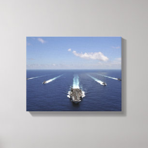 Der Flugzeugträger USS Abraham Lincoln Leinwanddruck