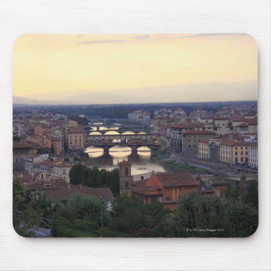 Der Fluss Arno und die Ponte Vecchio in Florenz, Mousepad (Vorne)