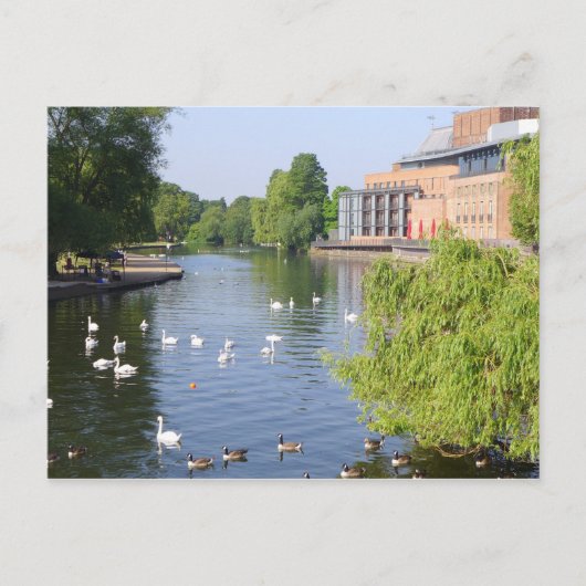 Der Fluss Avon in Stratford-upon-Avon Postkarte (Vorderseite)
