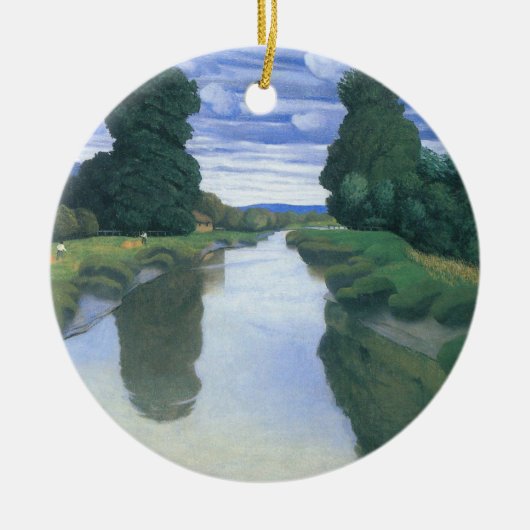Der Fluss Berville durch Felix Vallotton, die Kuns Keramikornament (Vorne)