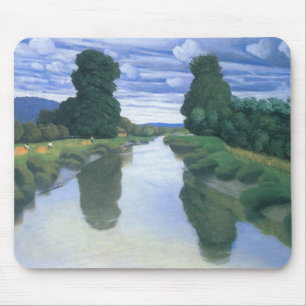 Der Fluss Berville durch Felix Vallotton, die Kuns Mousepad