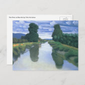 Der Fluss Berville durch Felix Vallotton, die Kuns Postkarte (Vorne/Hinten)