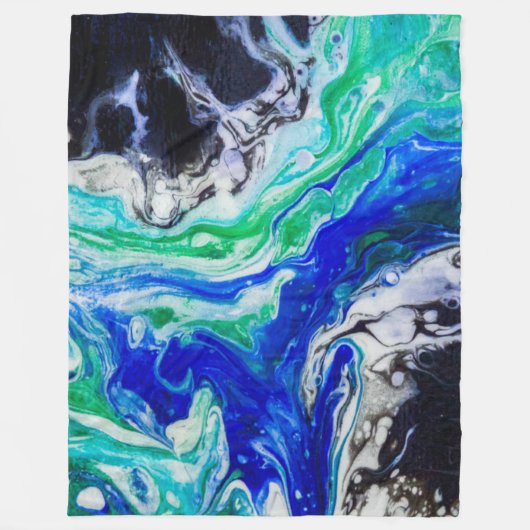 Der Fluss der abstrakten Malerei Fleecedecke (Vorderseite)