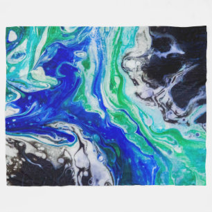 Der Fluss der abstrakten Malerei Fleecedecke