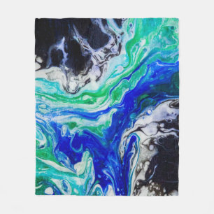 Der Fluss der abstrakten Malerei Fleecedecke