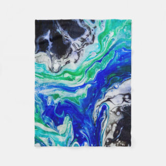Der Fluss der abstrakten Malerei Fleecedecke