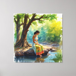Der Fluss der Gedanken Wall Art Leinwanddruck