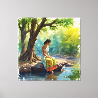 Der Fluss der Gedanken Wall Art Leinwanddruck