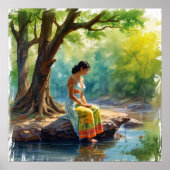 Der Fluss der Gedanken Wall Art Poster (Vorne)