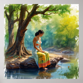 Der Fluss der Gedanken Wall Art Poster