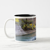 Der Fluss der Jungfrau im Herbst im Nationalpark Z Zweifarbige Tasse (Links)