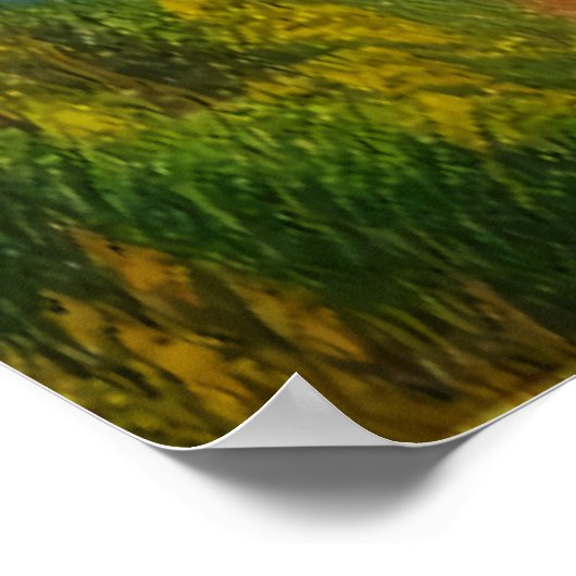 Der Fluss im Wald | AI Art Poster (Ecke)