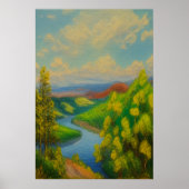 Der Fluss im Wald | AI Art Poster (Vorne)