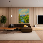 Der Fluss im Wald | AI Art Poster