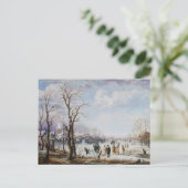 Der Fluss im Winter Postcard Postkarte (Stehend Vorderseite)