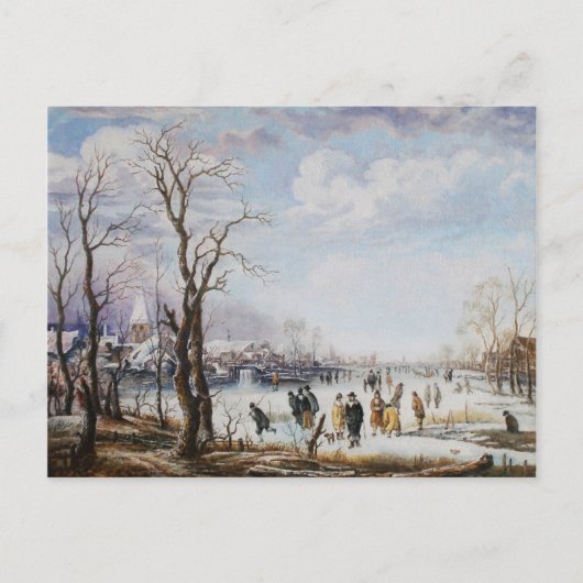 Der Fluss im Winter Postcard Postkarte (Vorderseite)