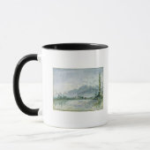 Der Fluss Isere in Grenoble, 1877 Tasse (Links)