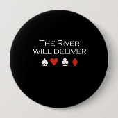 Der Fluss liefert T - Shirtweiß Button (Vorderseite)