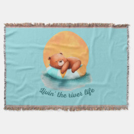 Der Fluss Life Bär | Niedliche digitale Kunst Decke