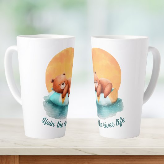 Der Fluss Life Bär | Niedliche Latte Tasse
