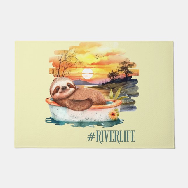 Der Fluss Life Sloth | Sommerspass Fußmatte (Vorderseite)