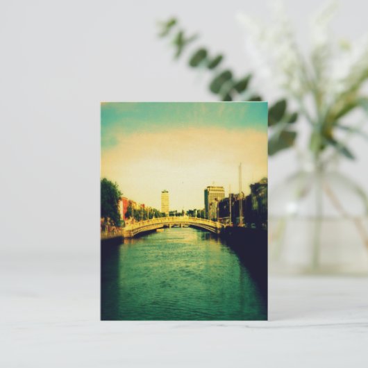 Der Fluss Liffey Postkarte (Stehend Vorderseite)